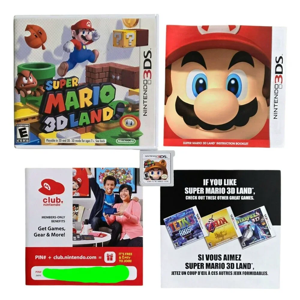 Super Mario 3D Land 3DS Video Game Nintendo Manual Advertising Complete CIB